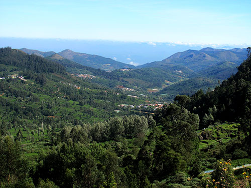 Geomorphological section showing the dissected hills with valley fill at the lower reaches in Nilgiris.