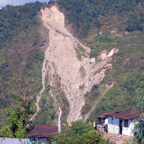 Marg Hope landslide Darjeeling