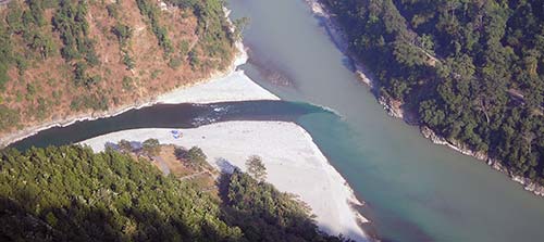 Tista and Rangit confluence, Darjeeling