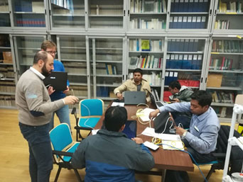 Discussions and training sessions at CNR in Italy during the second visit of GSI