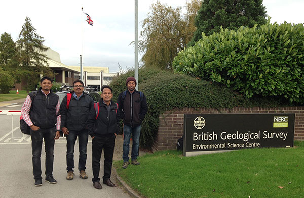 Colleagues from the Geological Survey of India (GSI) visiting the BGS