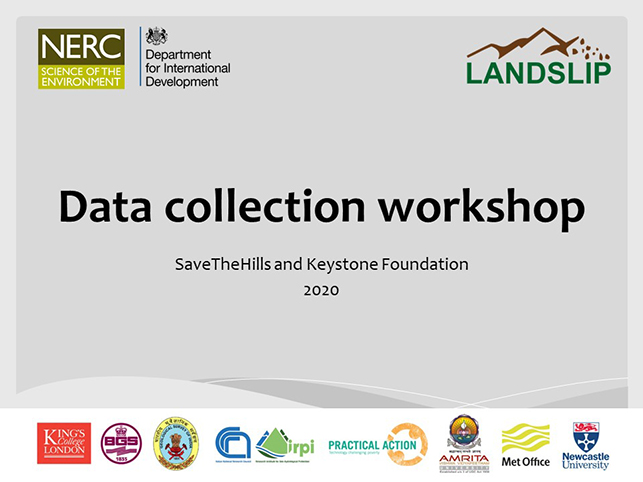 Pre-monsoon data collection workshops with field partners from SaveTheHills and Keystone Foundation