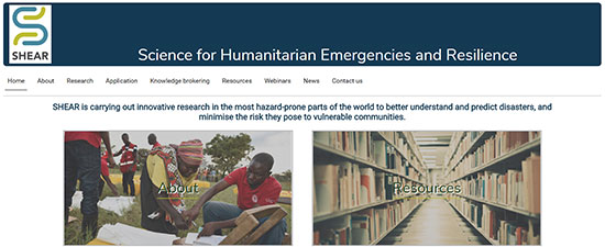 Science for Humanitarian Emergencies and Resilience homepage